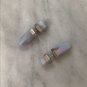 Kendra Scott blue lace agate ear jacket